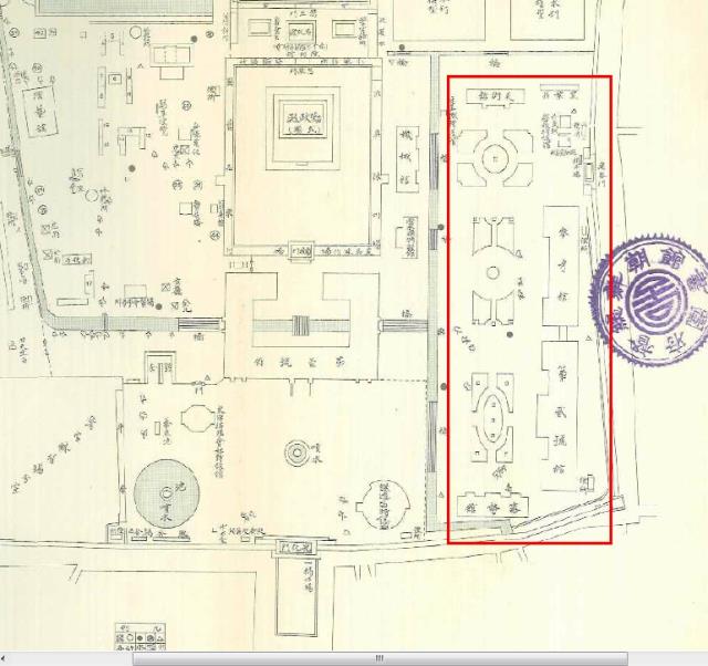 미술관-심세관 사이 정원 도면